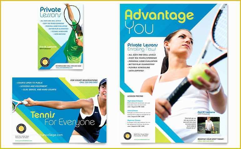 Free Fitness Flyer Template Publisher Of Tennis Club & Camp Flyer & Ad Template Word & Publisher