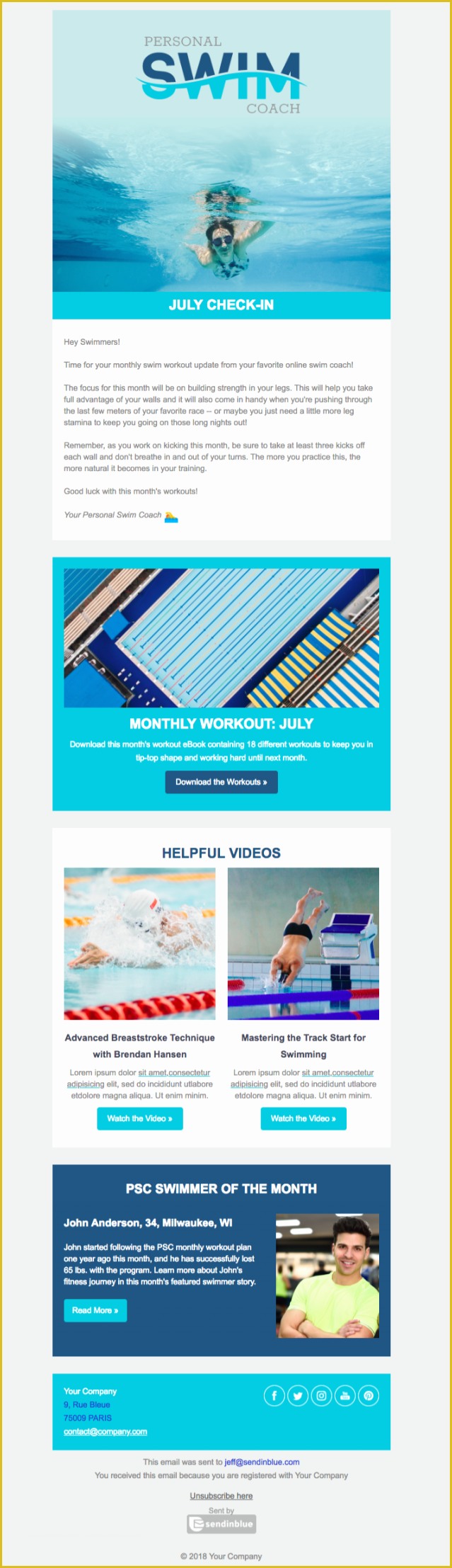 Free Fitness Newsletter Templates Of 5 Free HTML Newsletter Templates to Wow Your Au Nce