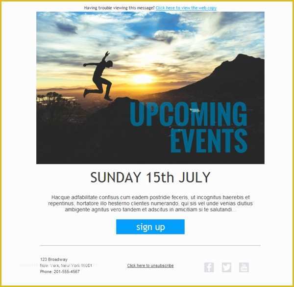Free Fitness Newsletter Templates Of Free Email Templates Download Design Fitness event Invite