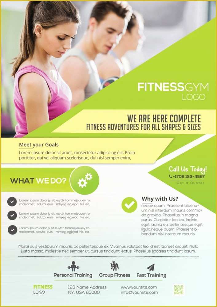 Free Fitness Newsletter Templates Of Get Free Fitness Services Template Flyer Psd
