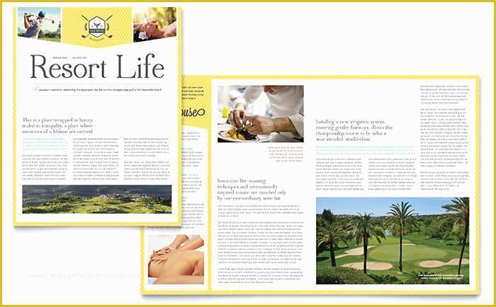 Free Fitness Newsletter Templates Of Golf Resort Newsletter Template Word & Publisher