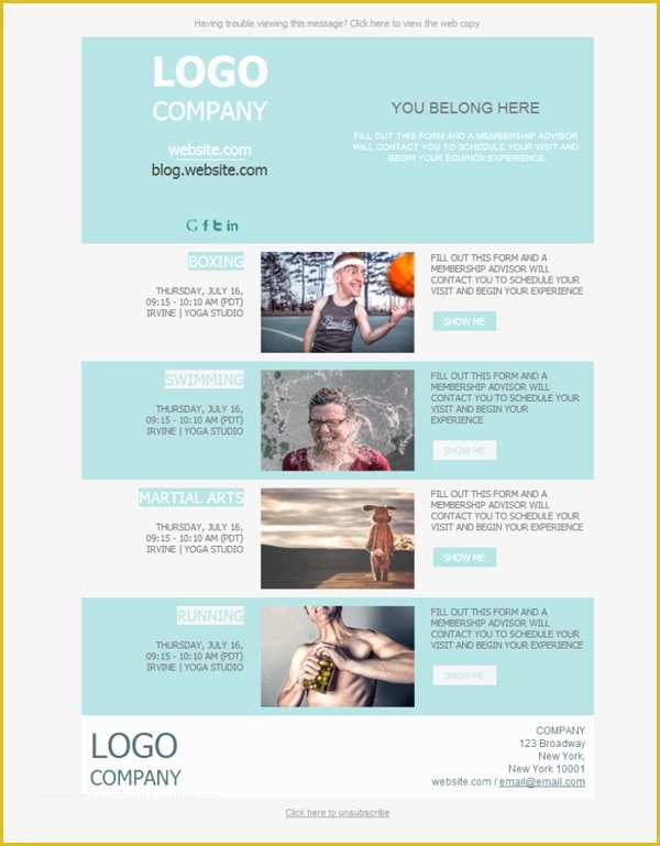 Free Fitness Newsletter Templates Of Gym Newsletter Template Teal Gray Gym Fitness Newsletter