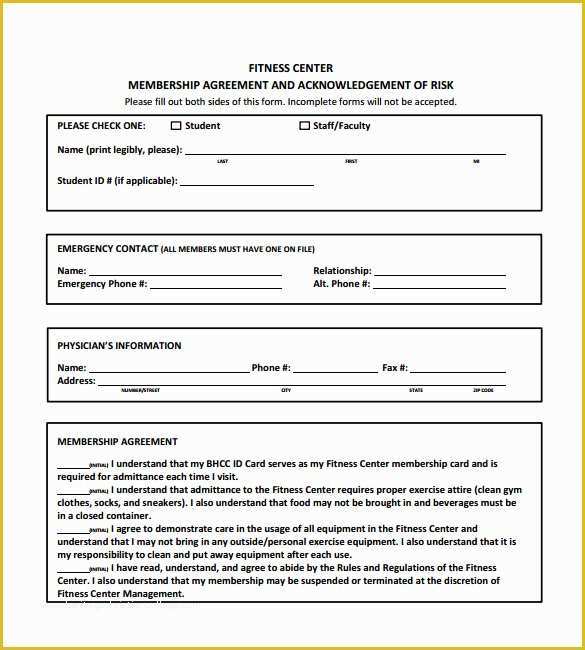 Free Fitness Waiver Template Of 11 Gym Contract Templates Pages Word Docs