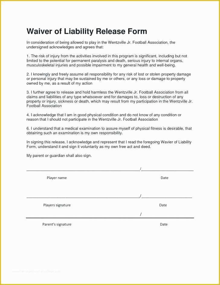 Free Fitness Waiver Template Of Fitness Waiver form Template