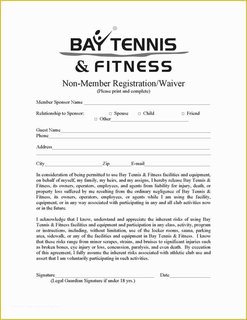 Free Fitness Waiver Template Of Old Fashioned Damage Waiver form Template Pattern Simple