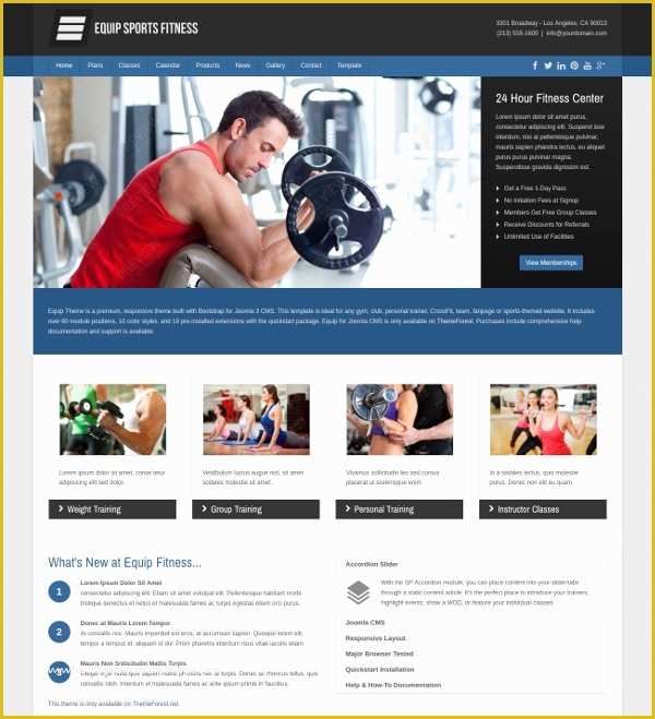 Free Fitness Website Templates Of 26 Fitness Website themes & Templates