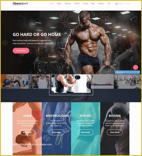 Free Fitness Website Templates Of Boxing Website Template Psd Popteenus