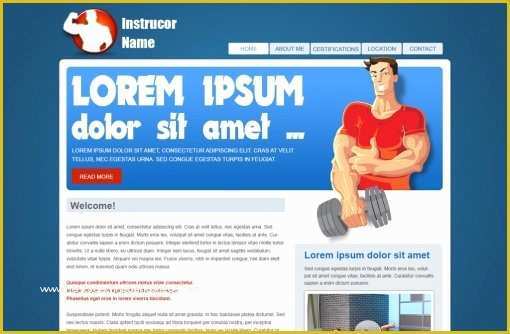 Free Fitness Website Templates Of Fitness Website Templates