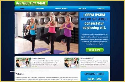 Free Fitness Website Templates Of Fitness Website Templates