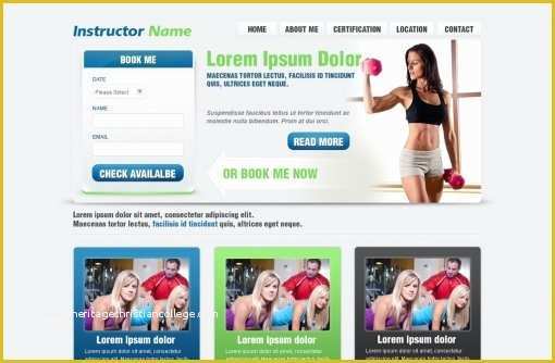Free Fitness Website Templates Of Fitness Website Templates