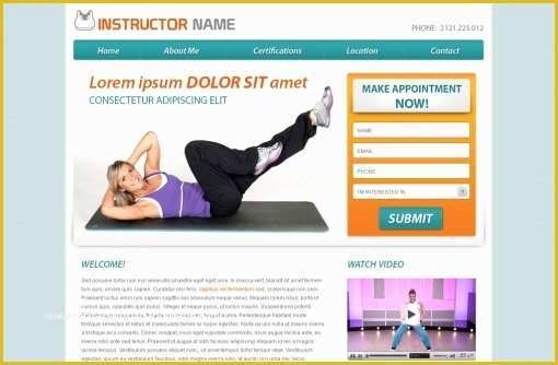 Free Fitness Website Templates Of Fitness Website Templates
