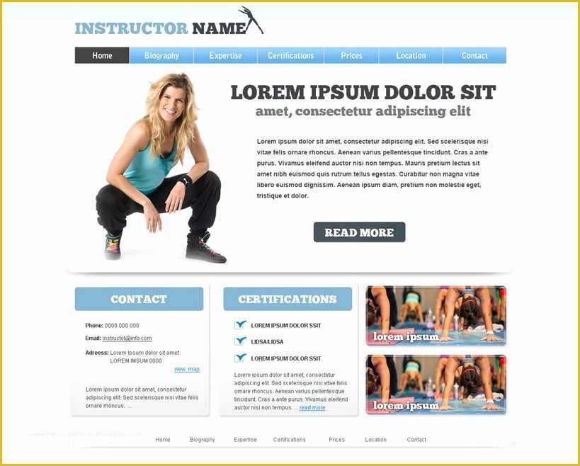 Free Fitness Website Templates Of Free Fitness Website Template 21