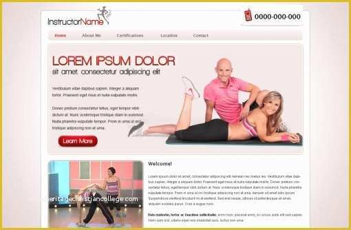 Free Fitness Website Templates Of Free Fitness Website Template