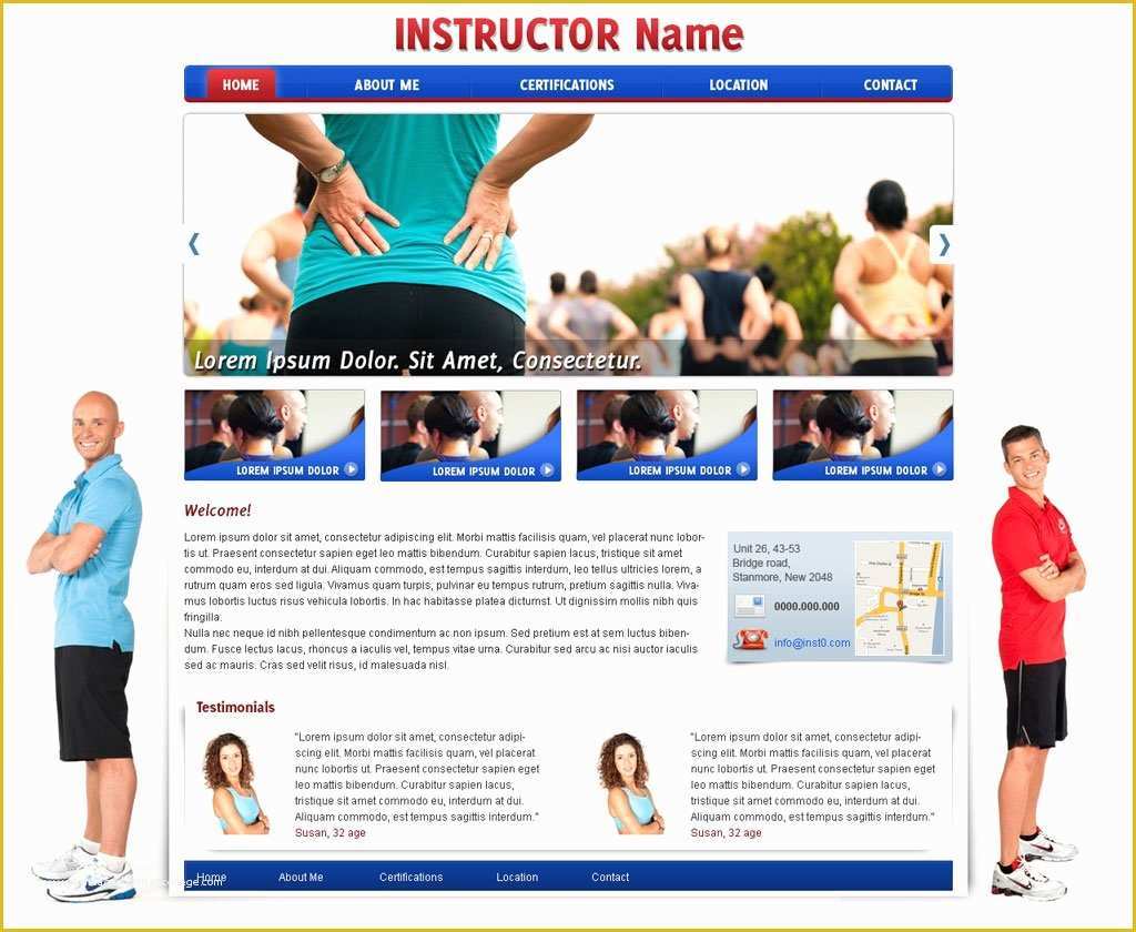 Free Fitness Website Templates Of Free Fitness Website Template