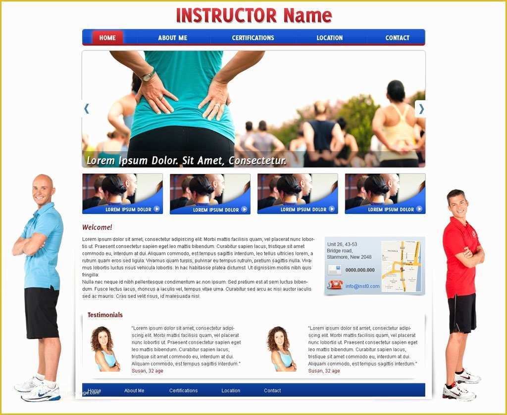 Free Fitness Website Templates Of Free Fitness Website Template