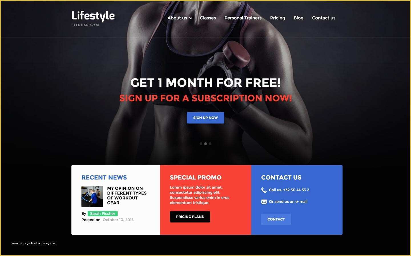 Free Fitness Website Templates Of Lifestyle Gym HTML5 Responsive Website Template