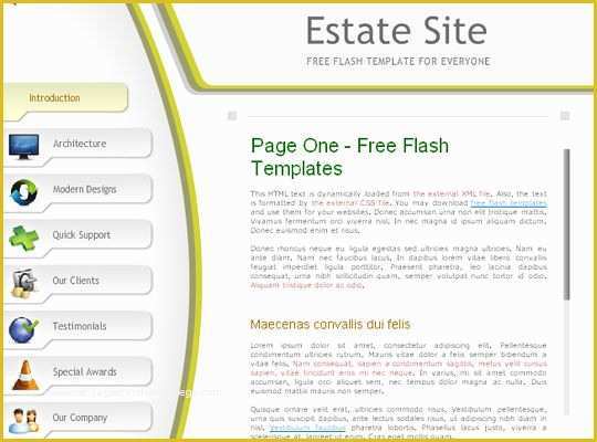 Free Flash Website Templates with source Files Of Collection Free Flash Website Templates with Fla source