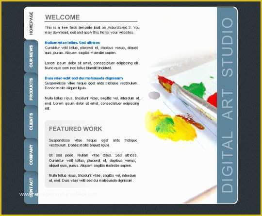 Free Flash Website Templates with source Files Of Collection Free Flash Website Templates with Fla source