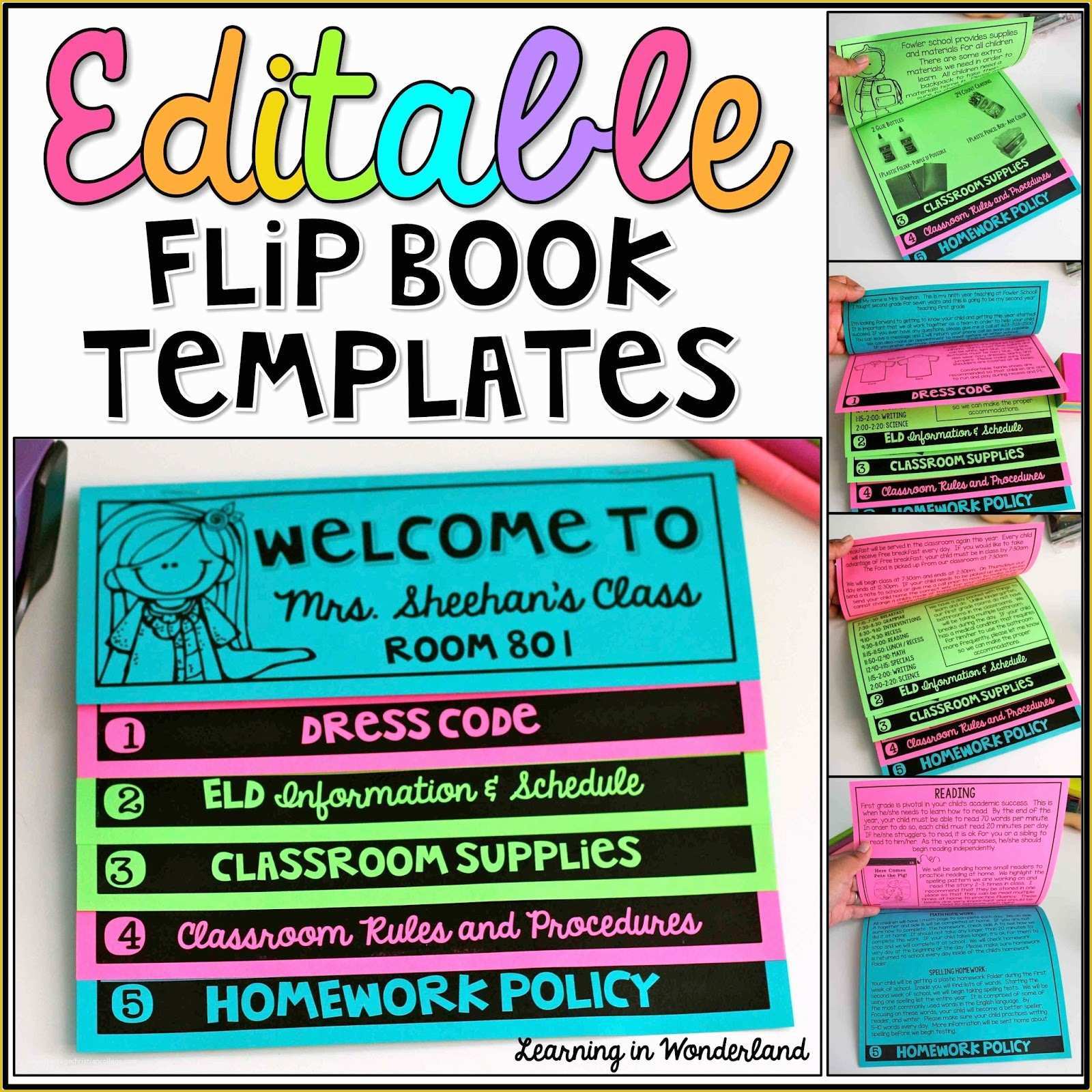 Free Flip Book Template for Teachers Of Municate