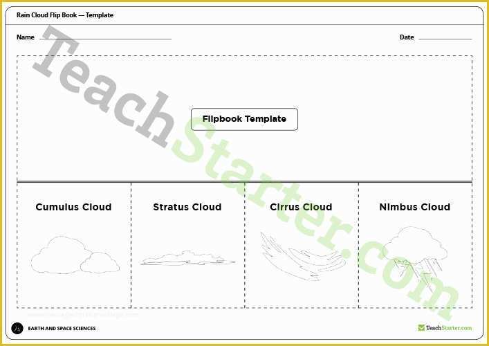 Free Flip Book Template for Teachers Of Rain Cloud Flip Book Template Teaching Resource – Teach