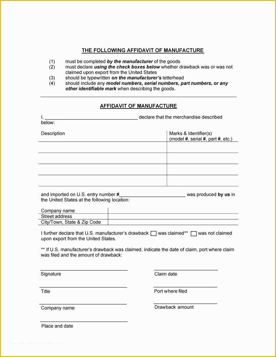 Free Florida Affidavit Template Of 48 Sample Affidavit forms & Templates Affidavit Of