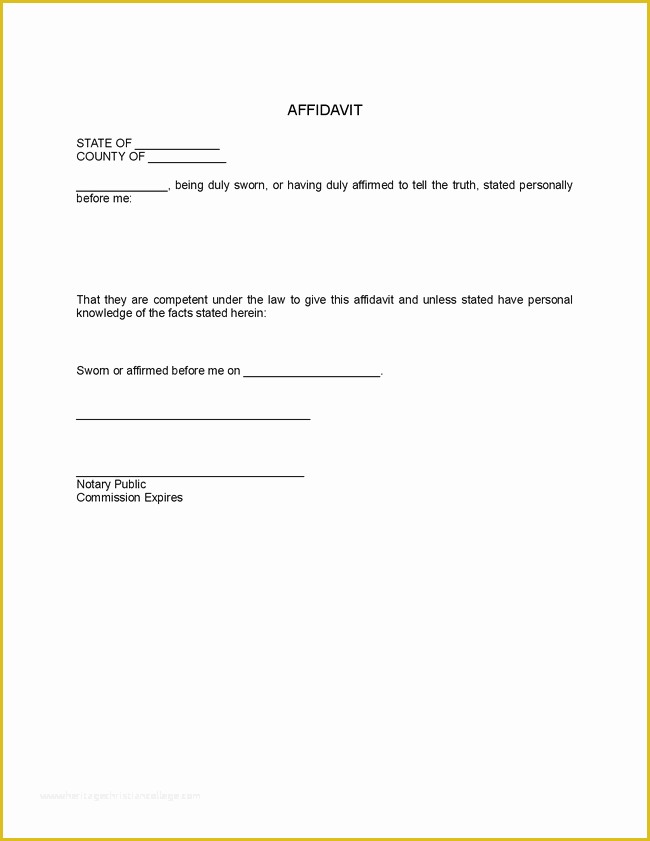 Free Florida Affidavit Template Of Best S Of Basic Notary Statement Wording for Notary