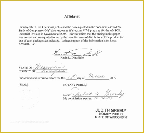 Free Florida Affidavit Template Of Sample Affidavit Free Printable Documents