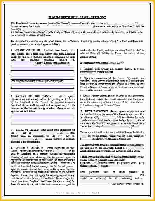 Free Florida Lease Agreement Template Of Free Lease Agreement Template Florida the Story Free