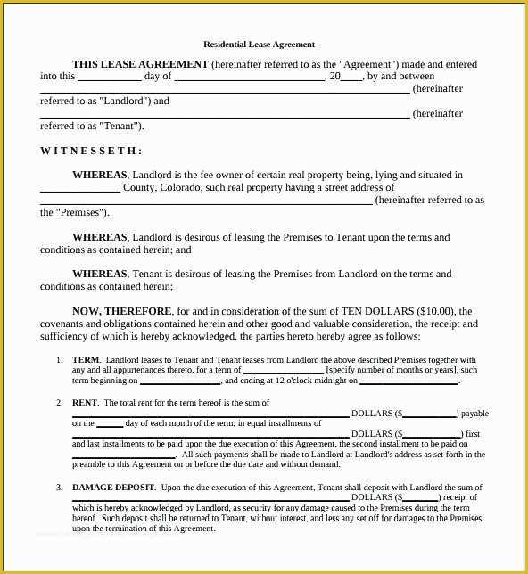 Free Florida Lease Agreement Template Of Free Rental Lease Agreement Template Residential