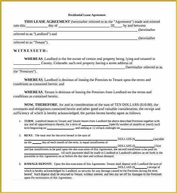 Free Florida Residential Lease Agreement Template Of Free Rental Lease Agreement Template Residential