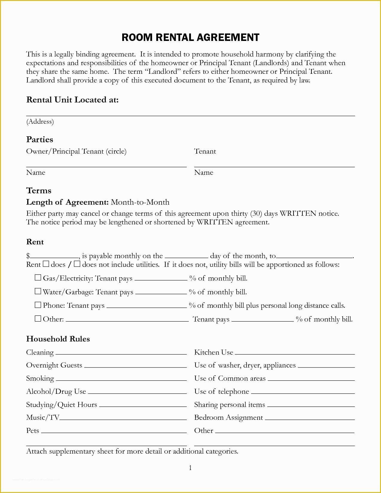 Free Florida Residential Lease Agreement Template Of Lease Agreement Template