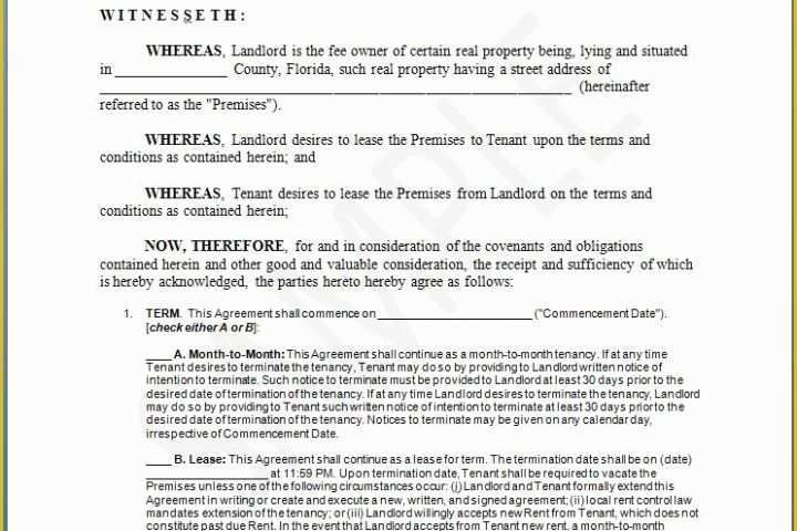 Free Florida Residential Lease Agreement Template Of Using the Lease Agreement In Home Buying