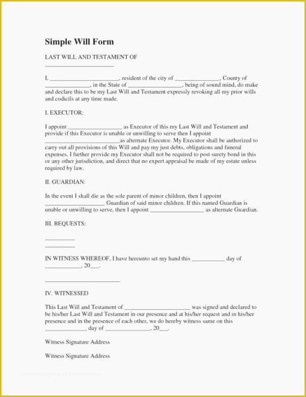 Free Florida Will Templates Of Lucrative Free Printable Last Will and Testament Blank