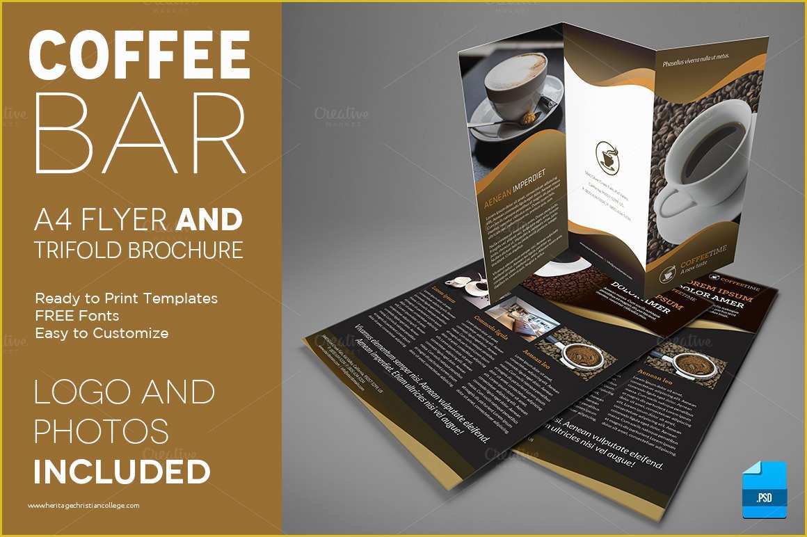 Free Flyer Brochure Templates Of Coffee A4 Trifold Brochure and Flyer Flyer Templates On