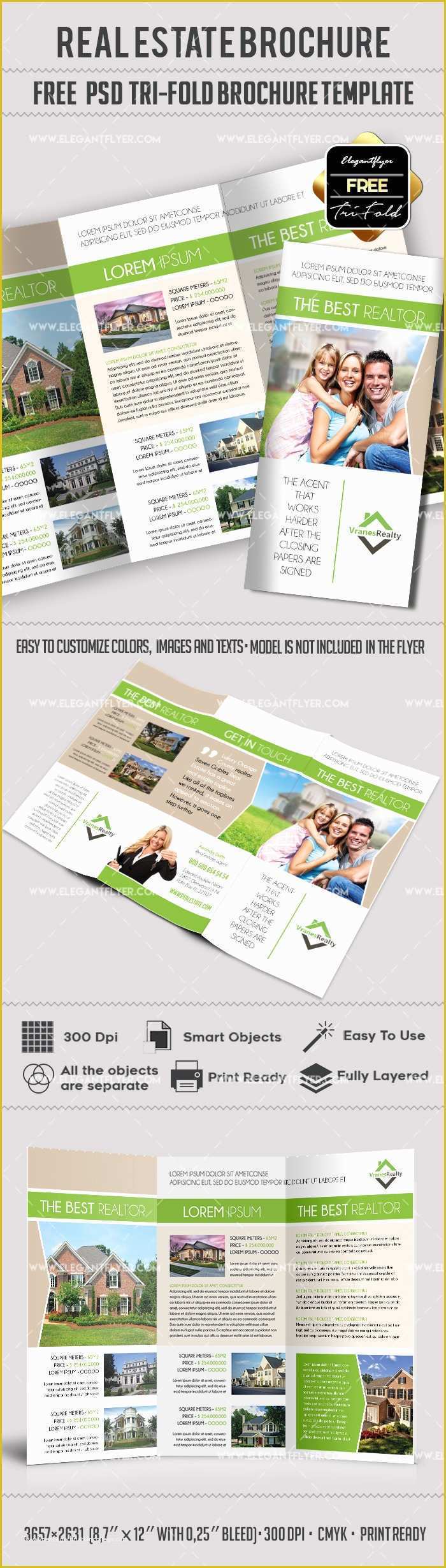 Free Flyer Brochure Templates Of Free Real Estate Trifold Brochure Template In Psd – by