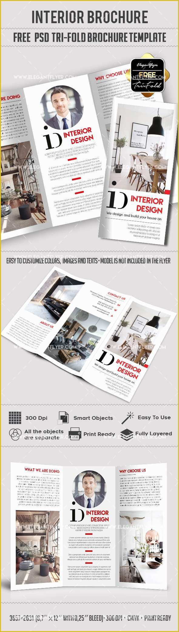 Free Flyer Brochure Templates Of Interior Design Free Tri Fold Brochure – by Elegantflyer