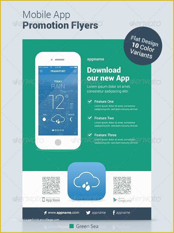 Free Flyer Design Templates App Of 30 Effective Web &amp; Mobile Apps Flyer Psd Templates