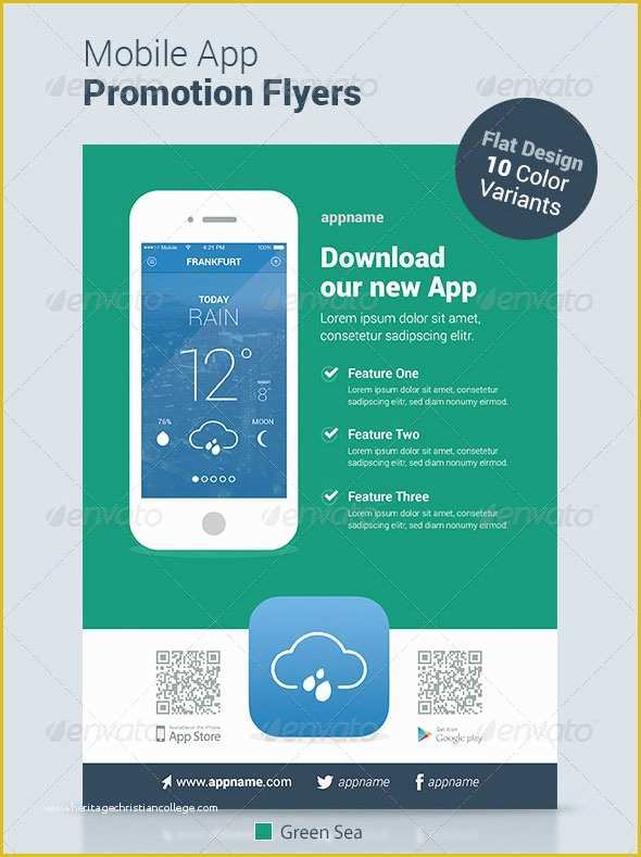 Free Flyer Design Templates App Of 30 Effective Web & Mobile Apps Flyer Psd Templates