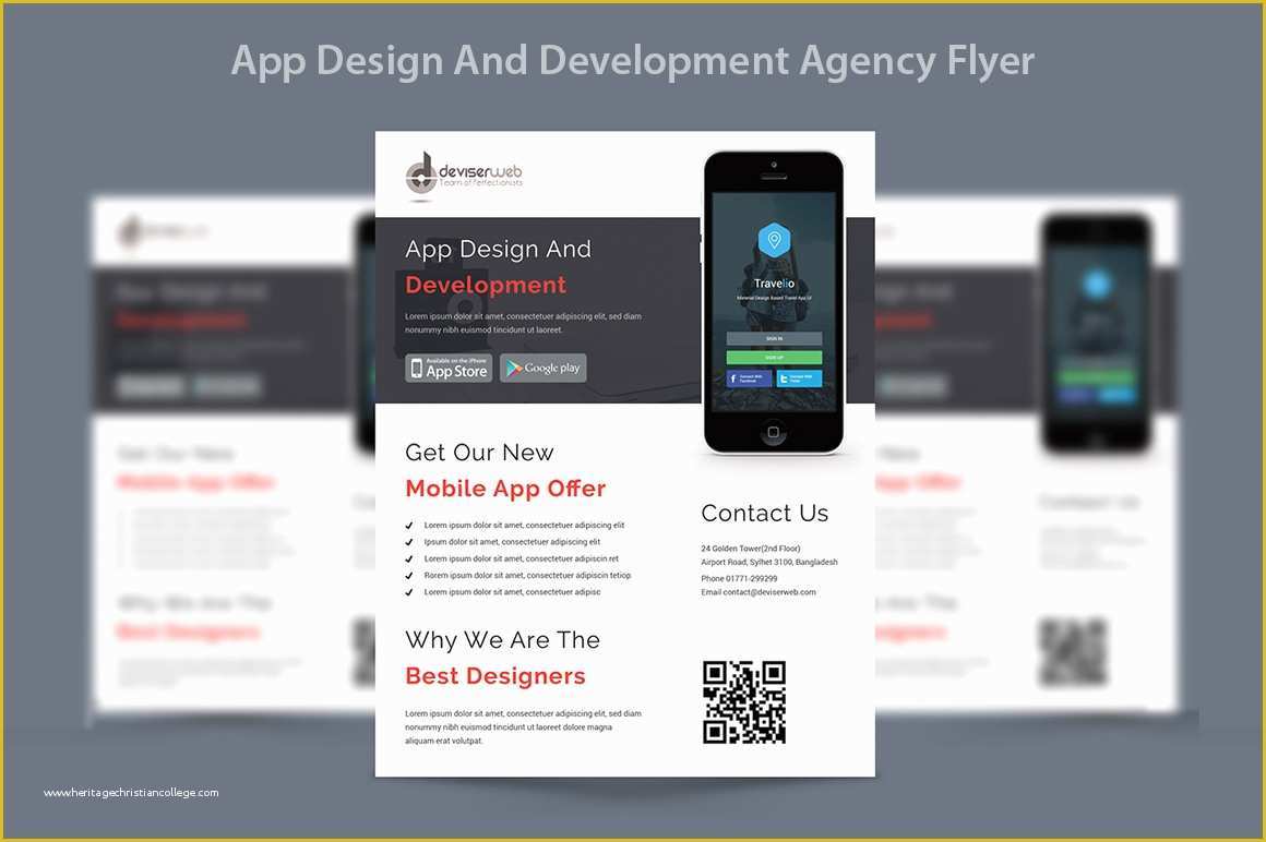 Free Flyer Design Templates App Of App Design Development Agency Flyer Flyer Templates On