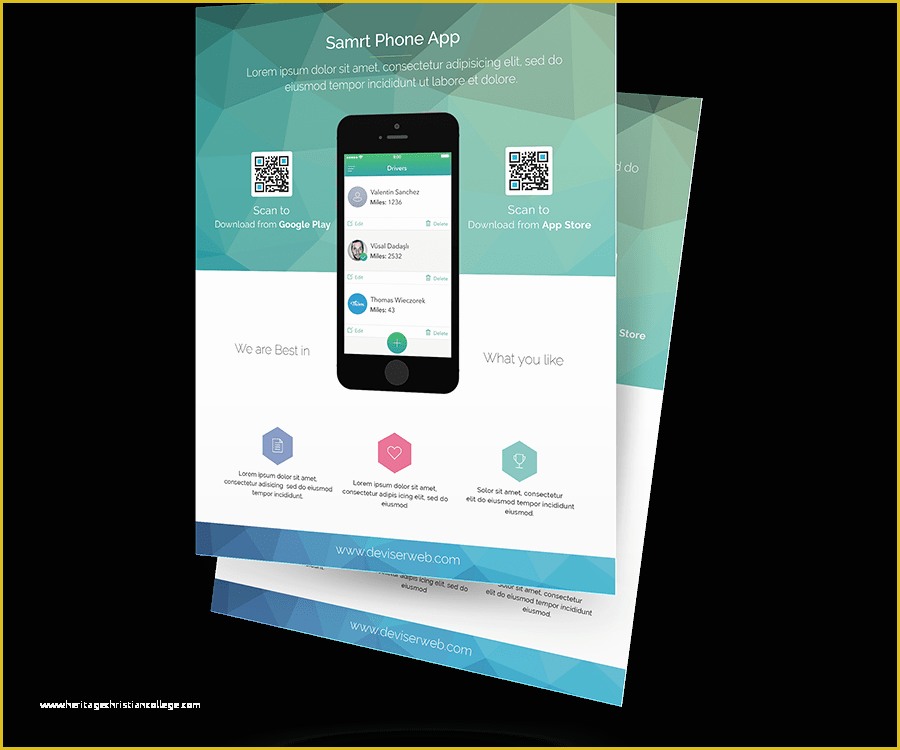 Free Flyer Design Templates App Of Free Psd App Promotion Flyer Templates – Psdboom