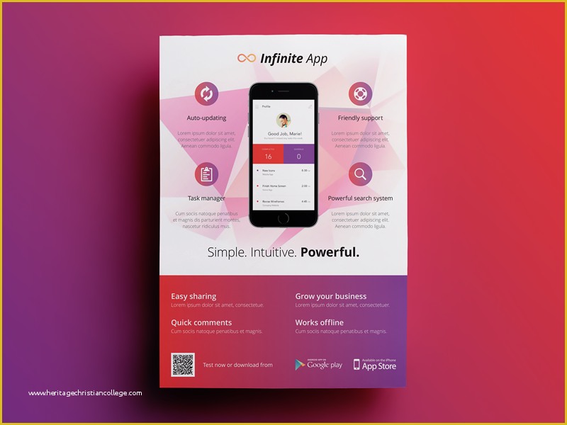 Free Flyer Design Templates App Of Sneak Peek Of Up Ing App Flyer 2 by Rounded Hexagon