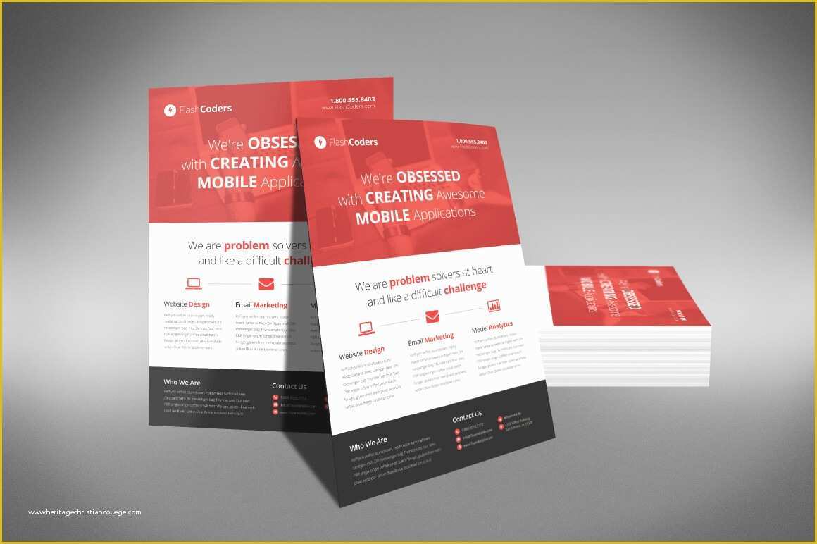 Free Flyer Design Templates Of A Professional and Free Flat Design Corporate Flyer Psd