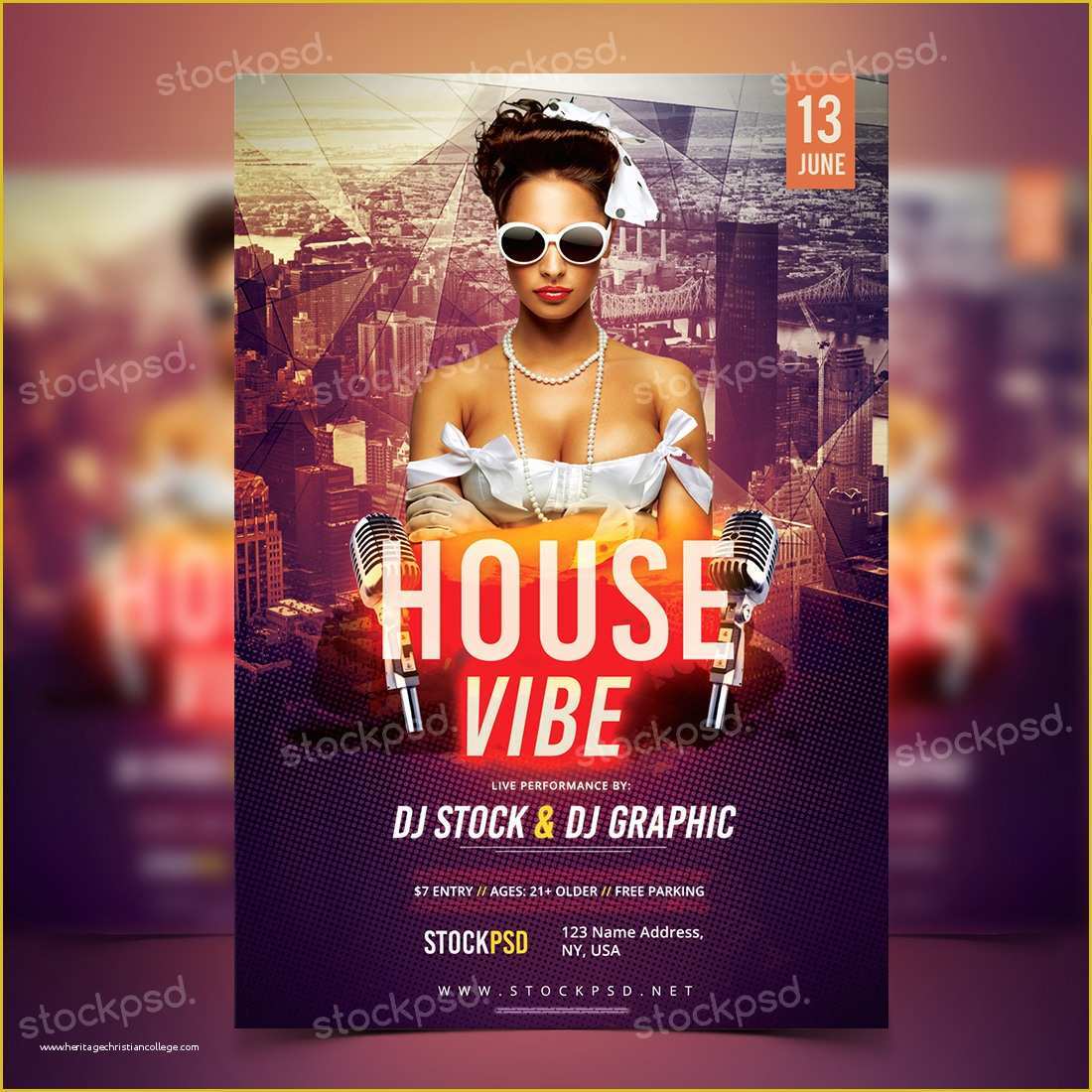 Free Flyer Design Templates Of House Vibe Free Psd Flyer Template Free Psd Flyer