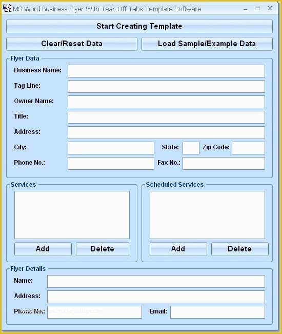 Free Flyer Templates with Tear Off Tabs Of Ms Word Business Flyer with Tear F Tabs Template software