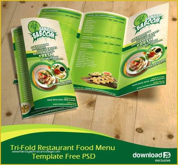 Free Folding Menu Template Of 16 Tri Fold Brochure Free Psd Templates Grab Edit &amp; Print
