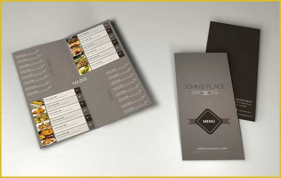 Free Folding Menu Template Of Bi Fold Food Menu Template Brochure Templates On