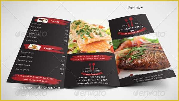 Free Folding Menu Template Of Food Menu Template 36 Free Word Pdf Psd Eps