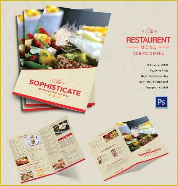 Free Folding Menu Template Of Restaurant Menu Template 45 Free Psd Ai Vector Eps