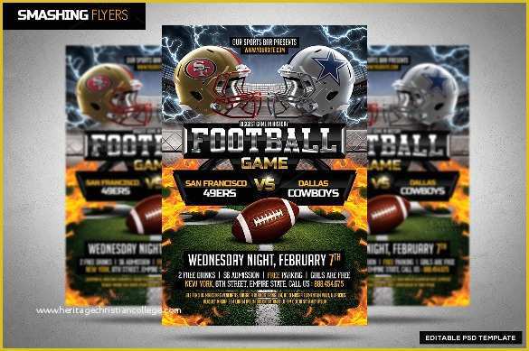 Free Football Flyer Design Templates Of 15 Spectacular Football Flyer Templates