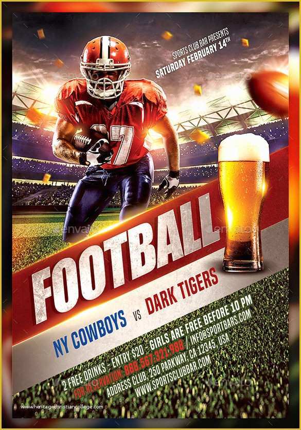 Free Football Flyer Design Templates Of 25 Football Flyer Templates Psd Eps Ai Indesign